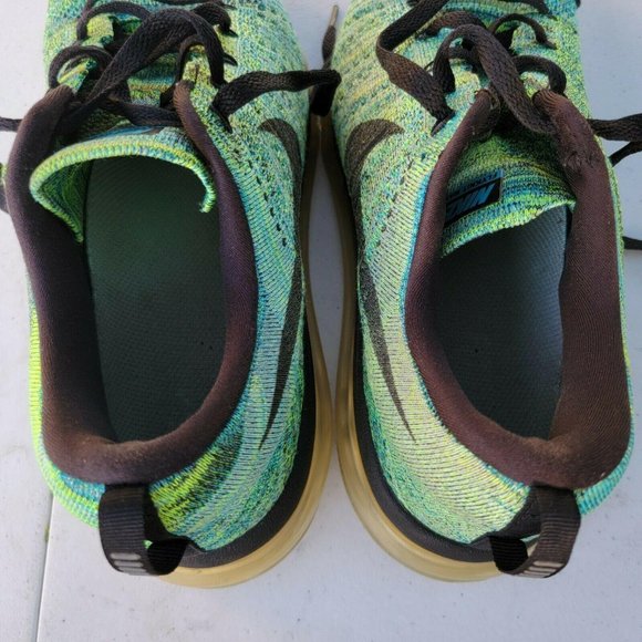 Nike Mens Flyknit Airmax 620469-009 Green Tranquil